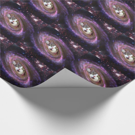 Galaxy Space Cats Wrapping Paper Cadeaupapier (Hoek)