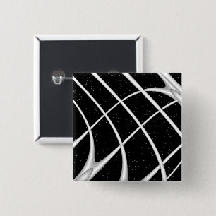 Galaxy Space Design Vierkante Button 5,1 Cm