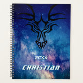 Galaxy Space Dragon naam 2025 Planner (Voorkant)