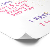 Galaxy Space eerste verjaardag mijlpaal verjaardag Poster (Hoek)