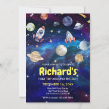 Galaxy Space First Trip ROND the Sun Birthday