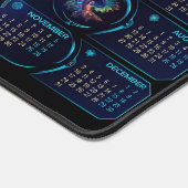 Galaxy Space Fractale Kunst Bureau Mat met 2026 Ag (Hoek)