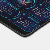 Galaxy Space Fractale Kunst Bureau Mat met 2026 Ag (Hoek)