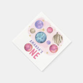 Galaxy Space Girl Verjaardagsfeestje Servet (Hoek)