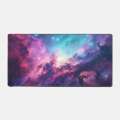 Galaxy space glitter nevel paarse roze universum bureaumat (Voorkant)