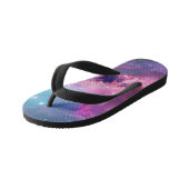 Galaxy space glitter nevel paarse roze universum kinder teenslippers (Schuin)