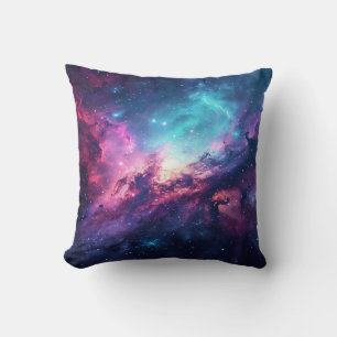 Galaxy space glitter nevel paarse roze universum kussen