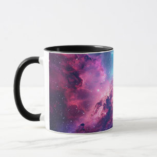 Galaxy space glitter nevel paarse roze universum mok