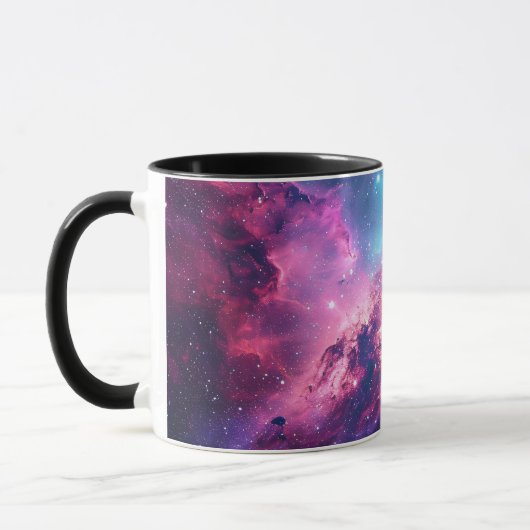 Galaxy space glitter nevel paarse roze universum mok (Links)