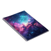 Galaxy space glitter nevel paarse roze universum notitieboek (Rechterzijde)
