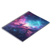 Galaxy space glitter nevel paarse roze universum notitieboek (Linkerzijde)