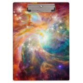 Galaxy Space Nebula Blue Gold Lavender Roze Klembord (Voorkant)