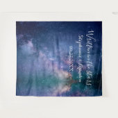 Galaxy Space Nebula Cosmos Wedding Photo Booth Wandkleed (Voorkant (horizontaal))