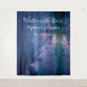 Galaxy Space Nebula Cosmos Wedding Photo Booth Wandkleed (Voorkant)