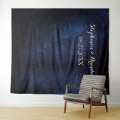 Galaxy Space Nebula Cosmos Wedding Photo Booth Wandkleed (In Situ (horizontaal))
