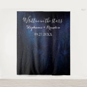 Galaxy Space Nebula Cosmos Wedding Photo Booth Wandkleed (Voorkant)