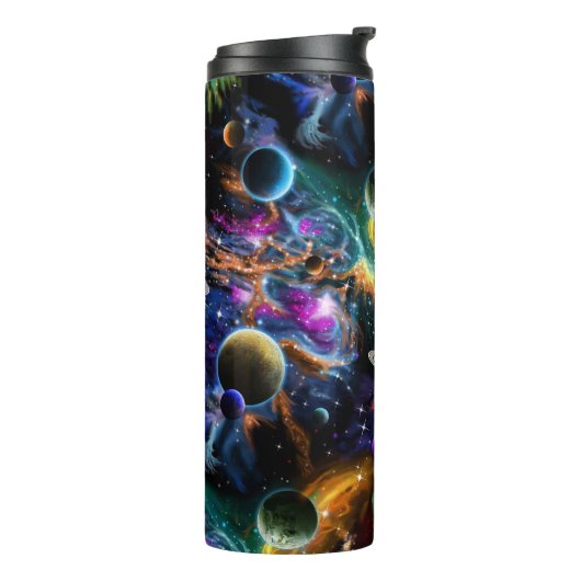 Galaxy Space Nebula en Planets Thermosbeker (Gedraaid links)