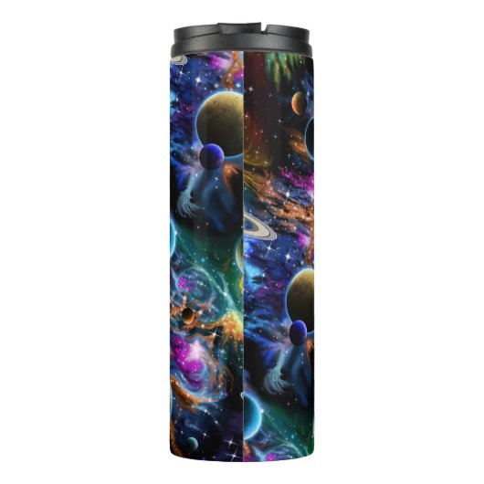 Galaxy Space Nebula en Planets Thermosbeker (Achterkant)