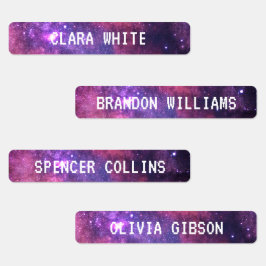 Galaxy Space Night Sky Sterren Nebula Strijkijzer  Labels