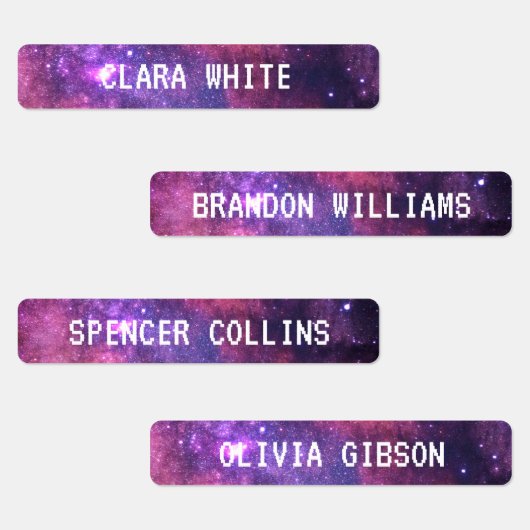 Galaxy Space Night Sky Sterren Nebula Strijkijzer Labels (Groep)