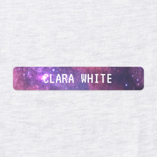 Galaxy Space Night Sky Sterren Nebula Strijkijzer  Labels (Design 1)