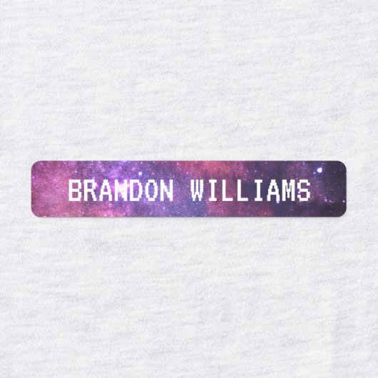 Galaxy Space Night Sky Sterren Nebula Strijkijzer  Labels (Design 2)