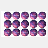 Galaxy Space Night Sky Sterren Nebula Waterdicht Labels (Vel)