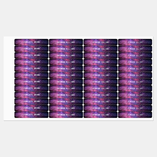 Galaxy Space Night Sky Sterren Nebula Waterdicht Labels (Vel)