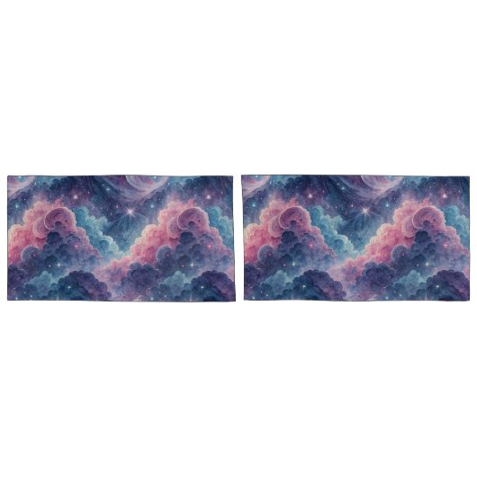 Galaxy Space Pillowcases – Starry Sky Matching Bed Kussensloop (Achterkant-Set)