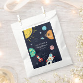 Galaxy Space Planets Baby shower Bedankzakje (Geknipt)