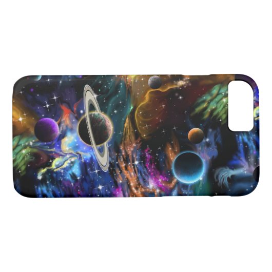 Galaxy Space Planets Nebula Case-Mate iPhone Case (Achterkant (Horizontaal))