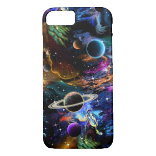 Galaxy Space Planets Nebula iPhone 8/7 Hoesje
