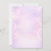 Galaxy Space Rainbow 4th Birthday Party Kaart (Achterkant)