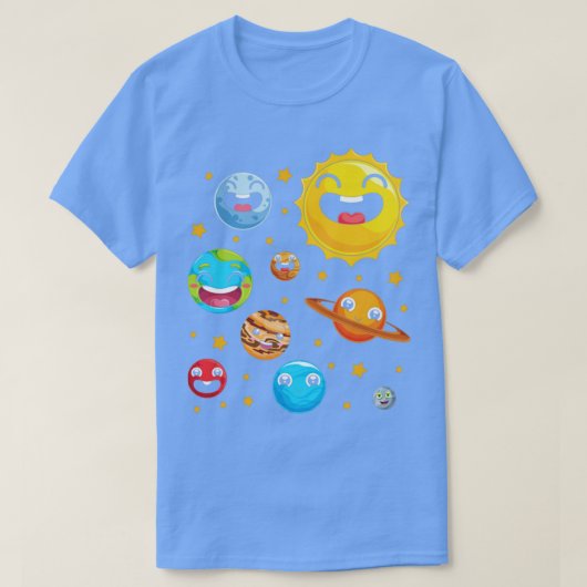 Galaxy Space Science Astronomie Solar System Cute T-shirt (Design voorkant)