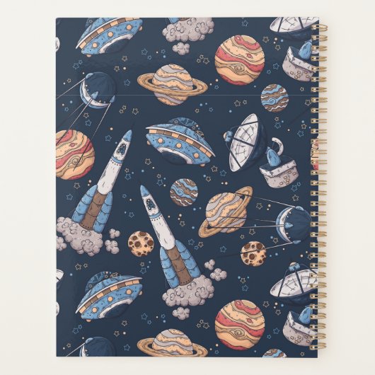 Galaxy Space ship Sky Moon Universe Planner (Achterkant)