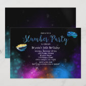 Galaxy Space Slumber Party Uitnodigingen voor verj (Voorkant / Achterkant)