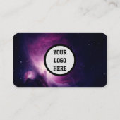 Galaxy Space Social media QR Code Paarse Modern Visitekaartje (Achterkant)