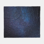 Galaxy Space Stars Night Sky Hemel Hemel Marine Bl Fleece Deken (Voorkant (Horizontaal))