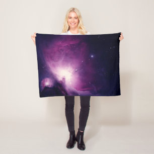 Galaxy Space Stars Night Sky Hemel Hemel Marine Bl Fleece Deken