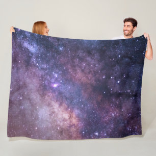 Galaxy Space Stars Night Sky Hemel Hemel Marine Bl Fleece Deken