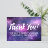 Galaxy Space Stars Ultra Violet Paars Dank je Bedankkaart (Staand voorkant)