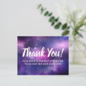 Galaxy Space Stars Ultra Violet Paars Dank je Briefkaart (Staand voorkant)