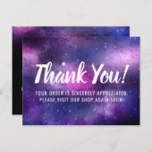 Galaxy Space Stars Ultra Violet Paars Dank je Briefkaart (Voorkant / Achterkant)