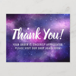 Galaxy Space Stars Ultra Violet Paars Dank je Briefkaart