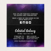 Galaxy Space Stars Ultra Violet Paars Dank je Kaart (Binnenkant ongevouwen)