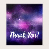Galaxy Space Stars Ultra Violet Paars Dank je Kaart (Buitenkant ongevouwen)