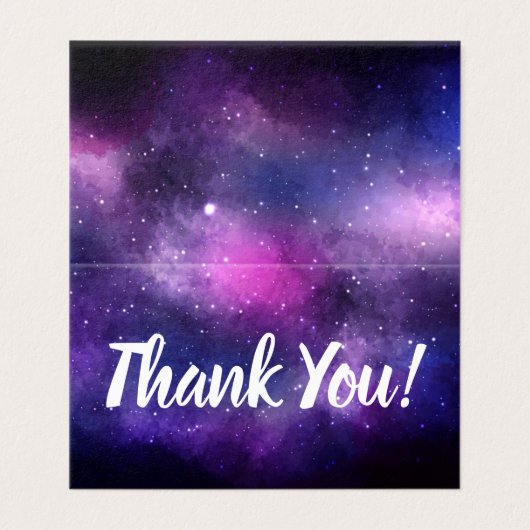 Galaxy Space Stars Ultra Violet Paars Dank je Kaart (Buitenkant ongevouwen)