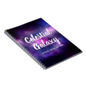 Galaxy Space Stars Ultra Violet Paarse Nebula Notitieboek (Rechterzijde)