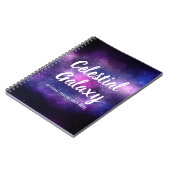 Galaxy Space Stars Ultra Violet Paarse Nebula Notitieboek (Linkerzijde)