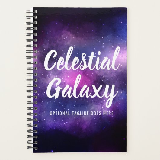 Galaxy Space Stars Ultra Violet Paarse Nebula Planner (Voorkant)